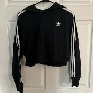 Adidas Black Hoodie with White Logo